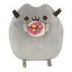 Мягкая игрушка Пушин кэт Pusheen cat с пончиком в лапках 12х15 см Серый n-12228 - изображение 1