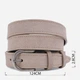 Ремень женский из натуральной замши Vintage leather-20789 124 см Серый - изображение 9