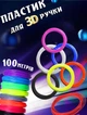 Пластик для 3D ручки A-Toys 100m PCL низькотемпературний 100 метрів, 20 кольорів по 5 метрів - зображення 1