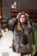 Набор Плед толстовка с капюшоном HMD Huggle Hoodie ONE SIZE Серый + Термос 500 мл Black - изображение 6