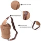 Вертикальная мужская сумка Vintage из плотного текстиля коричневого цвета для городской повседневности (bg221fash91) - изображение 5