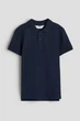 Футболка-поло темно-синяя H&M 146-152см (400098531) - изображение 1