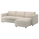 3-місний розкладний диван з шезлонгом ІКЕА VIMLE Гуннаред бежевий (s19545242) - изображение 1