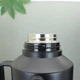 Термос Daydays 24Hrs 3300ml нержавеющая сталь, крышка клапан+стакан, с ручкой для переноски Серебристый/Черный - изображение 5