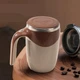 Автоматическая чашка мешалка A-Plus Mixing Cup 380мл термокружка с перемешиванием Бежевый/Коричневый - изображение 8