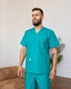 Костюм медицинский мужской Леон хлопок зеленый размер 54 (920630) - изображение 3