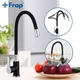 Змішувач для кухні Frap F4042 з гнучким виливом, чорний/хром - изображение 2