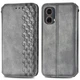 Чехол Deexe Rhombus Wallet для Motorola Moto G85 - Grey - изображение 1