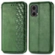 Чехол Deexe Rhombus Wallet для Motorola Moto G85 - Green - изображение 1