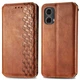 Чохол Deexe Rhombus Wallet для Motorola Moto G85 - Brown - зображення 1