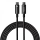 Кабель швидкого заряджання «Type-C to Type-C» Baseus Tungsten Gold 240W PD3.1 1m Fast Charging Data Cable, чорний - зображення 1