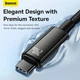 Кабель быстрой зарядки «Type-C to Type-C» Baseus Tungsten Gold 240W PD3.1 2m Fast Charging Data Cable, чёрный - изображение 8