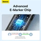 Кабель быстрой зарядки «Type-C to Type-C» Baseus Tungsten Gold 240W PD3.1 2m Fast Charging Data Cable, чёрный - изображение 9