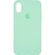 Чехол Fiji Silicone Case для Apple iPhone X бампер накладка Full Soft Spearmint - изображение 2