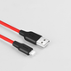 Кабель Hoco X21 Plus USB Lightning 2.4 A 3m Black-Red (013j) - зображення 4