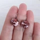 Cерьги Hand Made винтажные с кристаллами Swarovski бордово-розового цвета Antique Pink - изображение 3