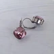 Cерьги Hand Made винтажные с кристаллами Swarovski бордово-розового цвета Antique Pink - изображение 4