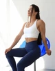 Спортивні жіночі легінси Soft SQ з ефектом візуальної корекції фігури Push Up V-пояс Однотонні XS-S Темно-сині (SQ020000S) - зображення 9