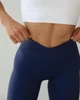 Спортивні жіночі легінси Soft SQ з ефектом візуальної корекції фігури Push Up V-пояс Однотонні XS-S Темно-сині (SQ020000S) - зображення 12
