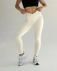 Спортивні жіночі легінси Soft SQ з ефектом візуальної корекції фігури Push Up V-пояс Однотонні L Молочні (SQ060000L) - зображення 3