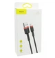 Кабель Baseus Cafule Cable USB 2.4A 1m Red+Black (CALKLF-B19) - зображення 3
