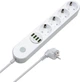 Мережевий фільтр-подовжувач ColorWay 4 розетки/4 USB White (CW-CHE44W) - изображение 1