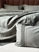 Постельное белье Saheser. Eco cotton Freya antrasit с пике-Евро - изображение 6
