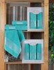 Набор из 2-х махровых полотенец Gulcan. Cotton Frower Ornament Turkuaz-50х90+70х140 (2 предмета) - изображение 2