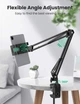 Держатель зажим для смартфона планшета UGREEN Tablet Holder With Overhead Long Arm настольный Black (LP144) - изображение 3