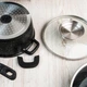 Набір каструль з гранітним антипригарним покриттям Top Kitchen TK-00076, набір посуду 7 предметів чорний - зображення 4