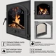 Дверца для печи Iron Fire Cameron 480x475 мм со стеклом чугунная - изображение 1