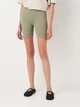 Спортивные шорты женские H&M 0778062_рубчик S Хаки (KAY2000001525937) - изображение 1