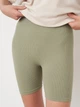 Спортивные шорты женские H&M 0778062_рубчик S Хаки (KAY2000001525937) - изображение 4