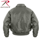 Куртка Rothco тактична льотна чоловіча бомбер CWU-45P Flight Jacket Sage олива М - зображення 3