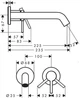 Наружная часть смесителя Hansgrohe Tecturis S 73351670 - изображение 4