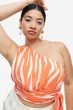 Топ H&M 271175482_orange L Оранжевый/Белый - изображение 2