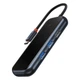 USB-хаб USB Type-C Baseus AcmeJoy 5-in-1 (HDMI, 2xUSB3.0, USB2.0, Type-C PD&Data) (WKJZ010213) Dark Gray - изображение 1