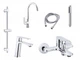 Набор смесителей PERLA JACK (PBZ6302+PBZ6303+PBZ6304+PSF1005+PSF2002+PSS1850) 1063041-C - изображение 1