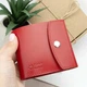 Женский кожаный кошелек маленький на кнопке Handycover HC0062 красный - изображение 7