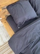 Комплект постельного белья Поплин полуторный 220х150 см Dark graphite Тёмный Серый - изображение 7