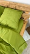 Комплект постельного белья Поплин семейный 220х150х2 шт Green olive Зелёный - изображение 9