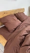 Комплект постельного белья Поплин семейный 220х150х2 шт Brownie Шоколад - изображение 7