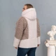 Женская зимняя куртка большого размера UF-fashion Самира барашек-ева 58 пудровый - изображение 3