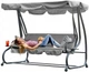Садова гойдалка GardenLine Venera 210x120x170 см. Grey - зображення 4