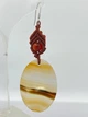 Серьги с агатом 36*25мм Двухцветный 11417 - изображение 2