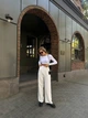 Стильный топ с рукавом белого цвета 28833 42/44 - изображение 2