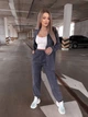 Жіночий прогулянковий велюровий костюм (сорочка+штани) Uaclothes 48-50 Графітовий (like36932-173591371) - зображення 5