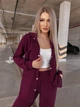 Жіночий прогулянковий велюровий костюм (сорочка+штани) Uaclothes 42-46 Бордовий (like36929-173561360) - зображення 2
