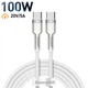 USB кабель Type-C на Type-C BASEUS Cafule Series Metal Data Cable (2m, 100W, 5A, 480Mbps, PD). White - изображение 1
