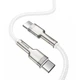USB кабель Type-C на Type-C BASEUS Cafule Series Metal Data Cable (2m, 100W, 5A, 480Mbps, PD). White - изображение 3
